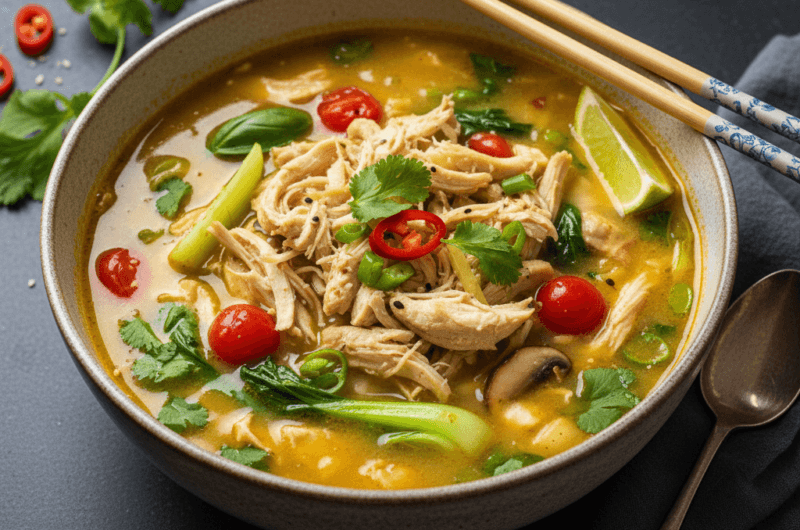 Crock Pot Thai Ginger Chicken Soup