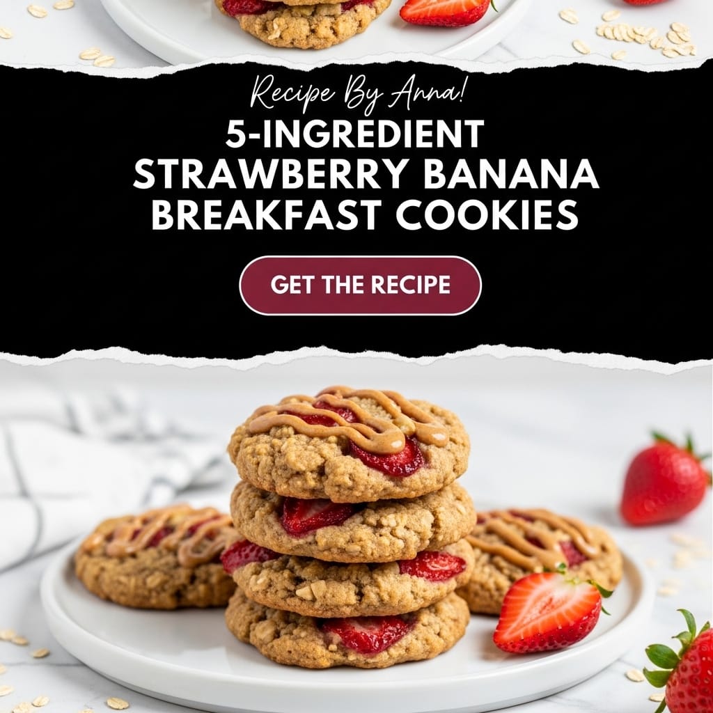 Strawberry Banana Breakfast Cookies