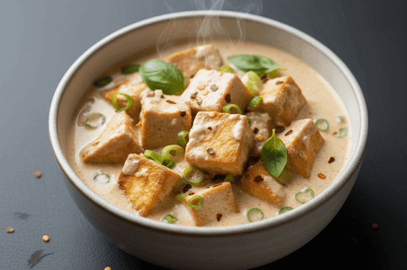 Spicy Tofu in Creamy Coconut Sauce