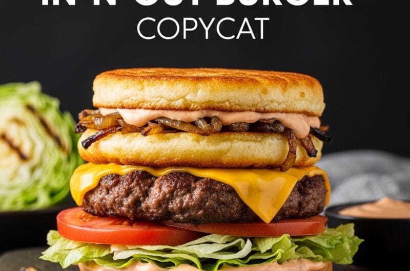 Keto In-N-Out Burger Copycat with Cheesy Onion Buns