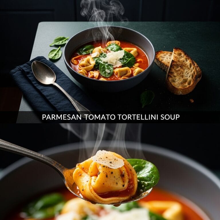 Parmesan Tomato Tortellini Soup