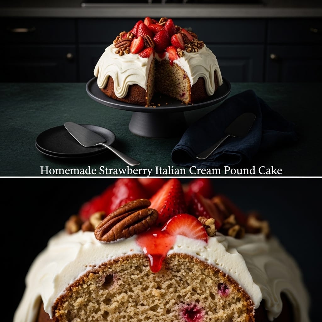 Strawberry Italian Cream Pound Cake