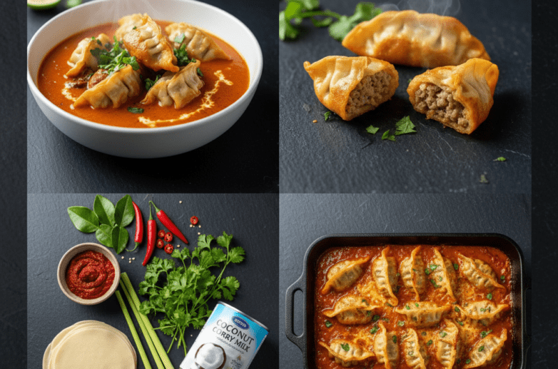 One-Pan Red Curry Dumpling Bake