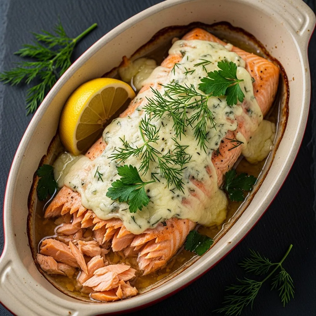 Baked Boursin Salmon