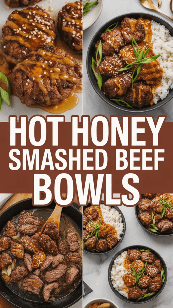 Hot Honey Smashed Beef Bowls Hot Honey Smashed Beef Bowls