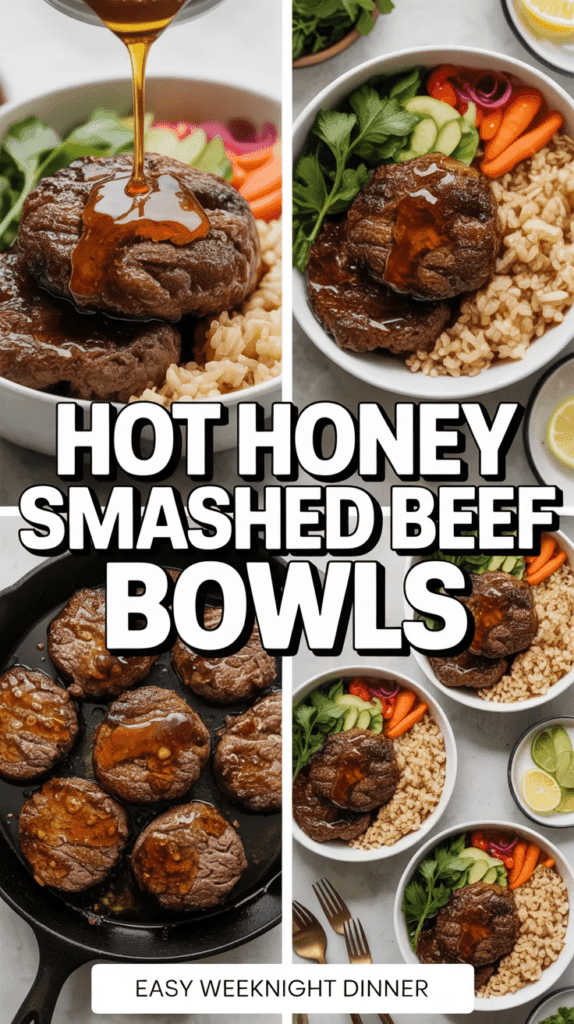 Hot Honey Smashed Beef Bowls Hot Honey Smashed Beef Bowls