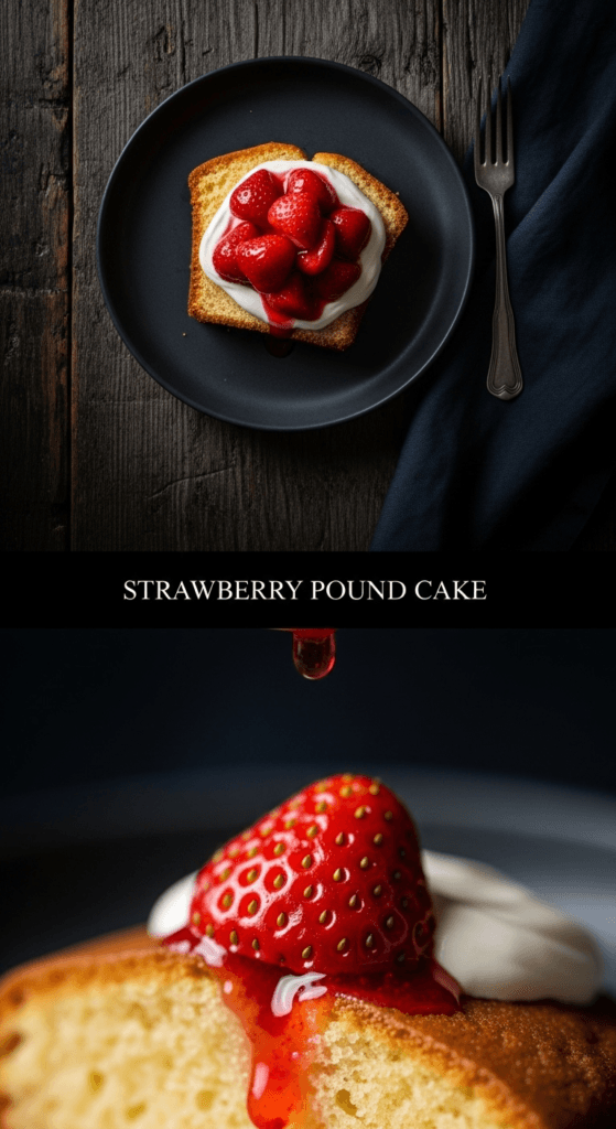 Strawberry Italian Cream Pound Cake 
