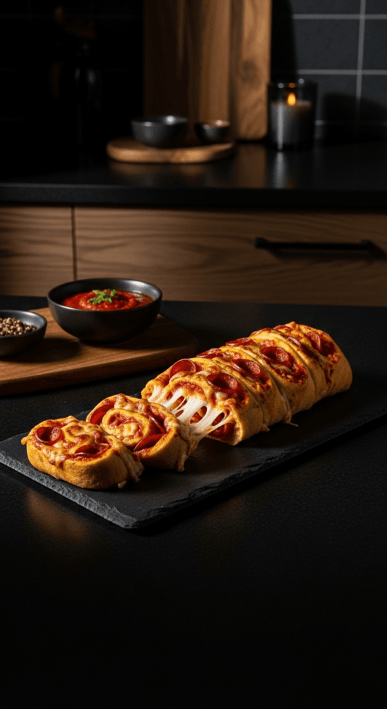 Cheesy Pepperoni Pizza Roll