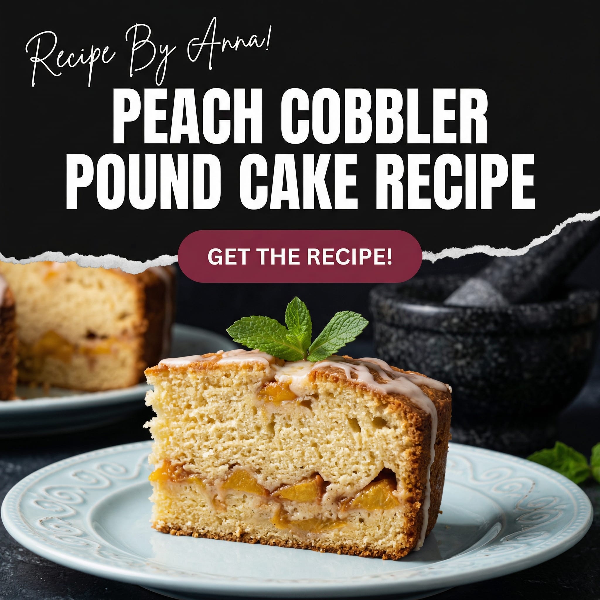 Peach Cobbler Pound Cake Recipe