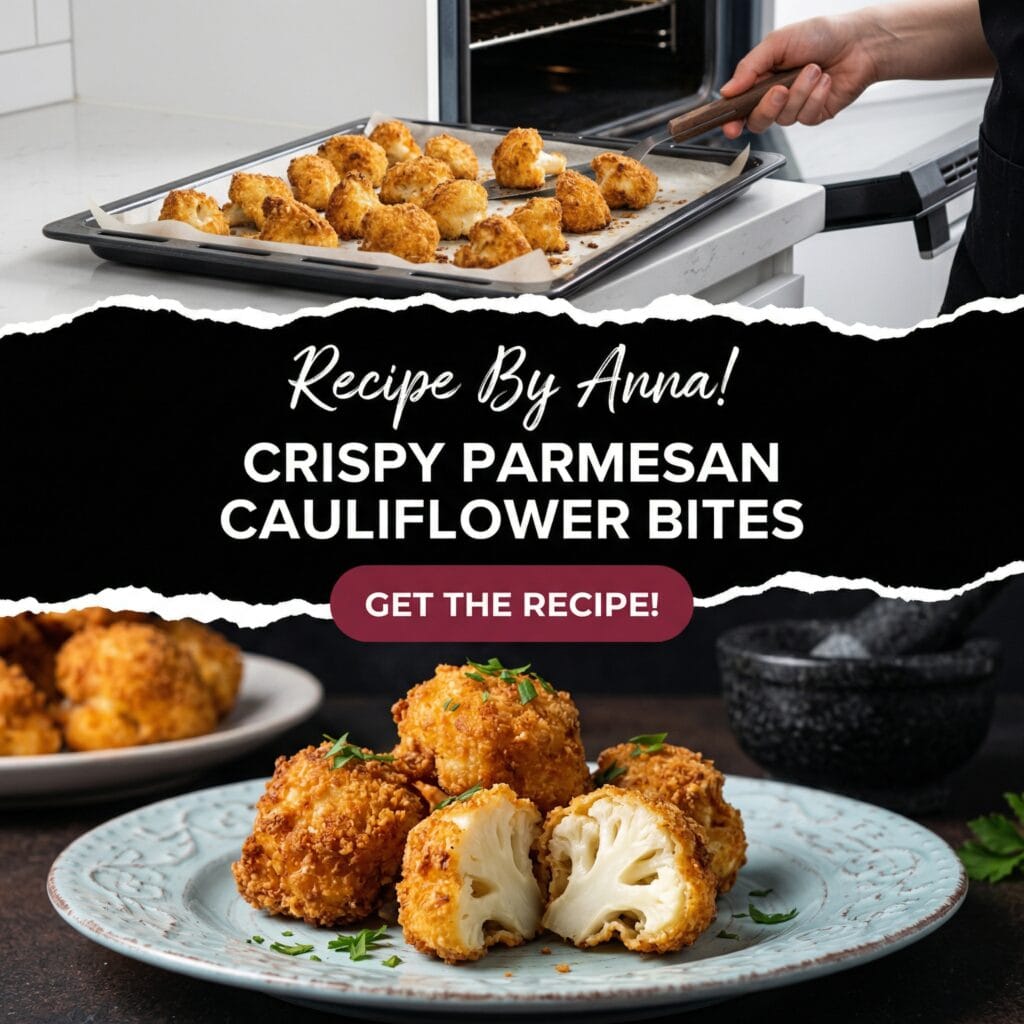 Crispy Parmesan Cauliflower Bites