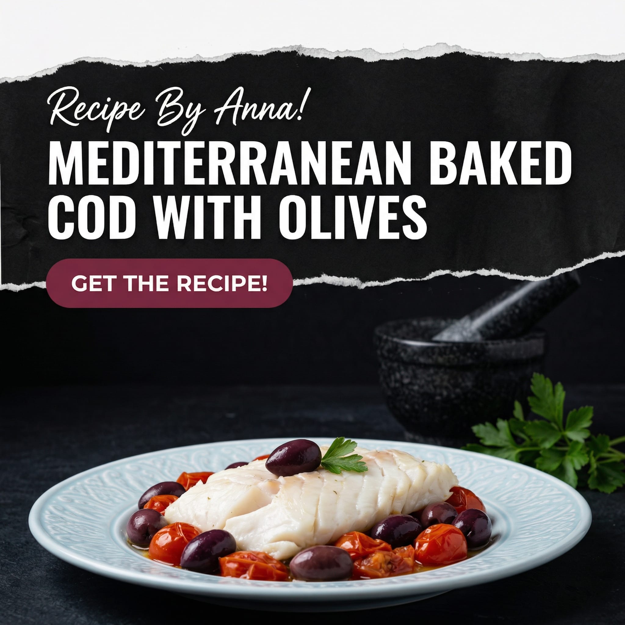 Baked Cod with Olives
