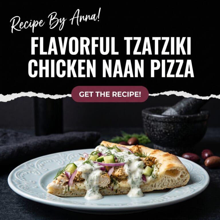 Flavorful Tzatziki Chicken Naan Pizza Recipe