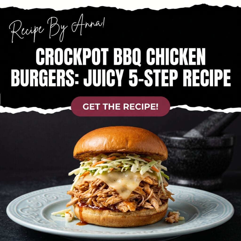 Crockpot BBQ Chicken Burgers | Juicy 5-Step Slow Cooker Recipe