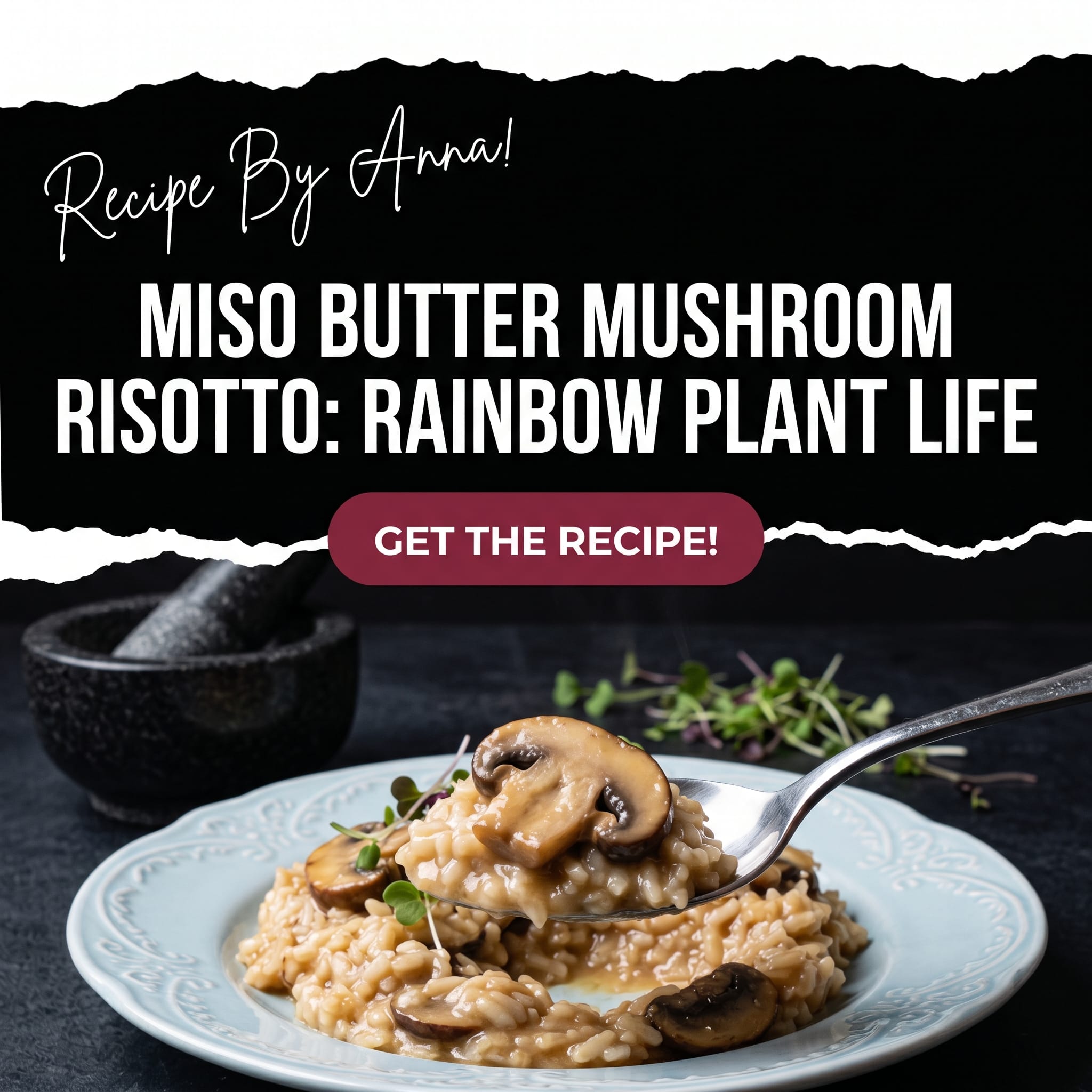 Miso Butter Mushroom Risotto
