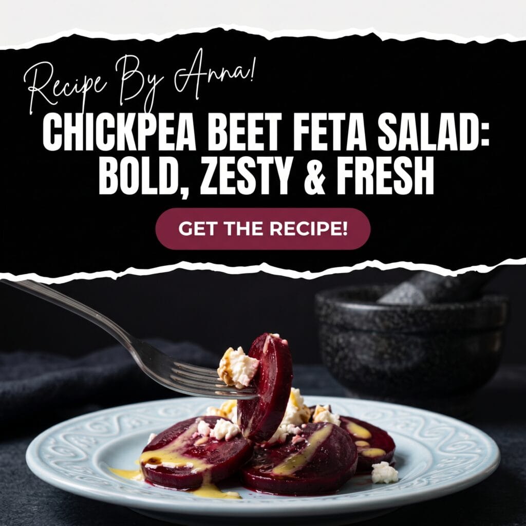  Refreshing Chickpea Beet Feta Salad | Plant Protein & Guilt-Free