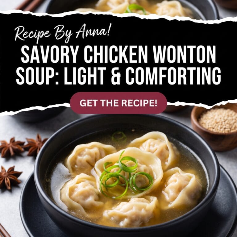Savory Chicken Wonton Soup