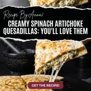 Spinach Artichoke Quesadillas