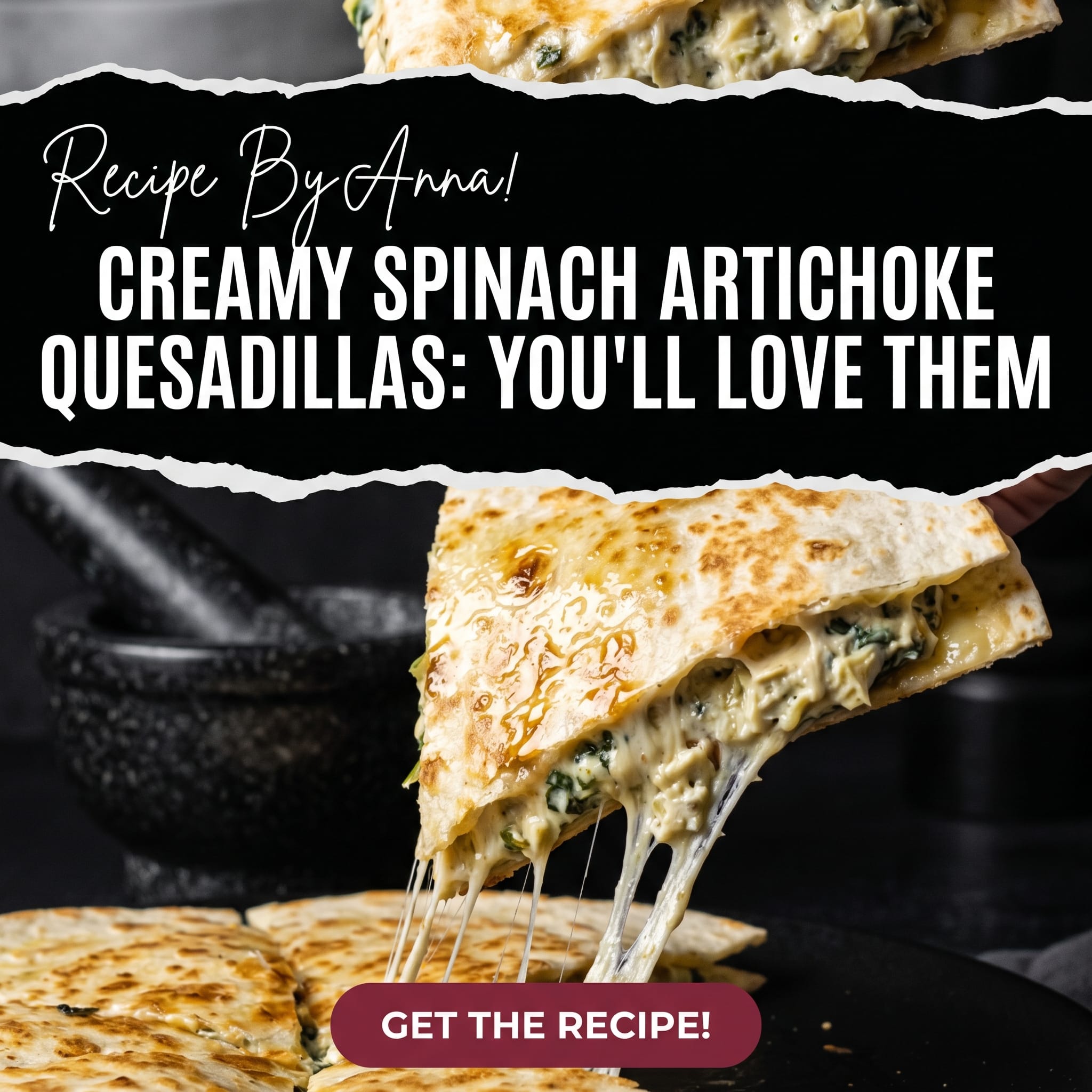Spinach Artichoke Quesadillas