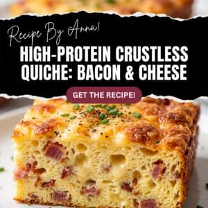 High-Protein Crustless Bacon and Cheese Quiche