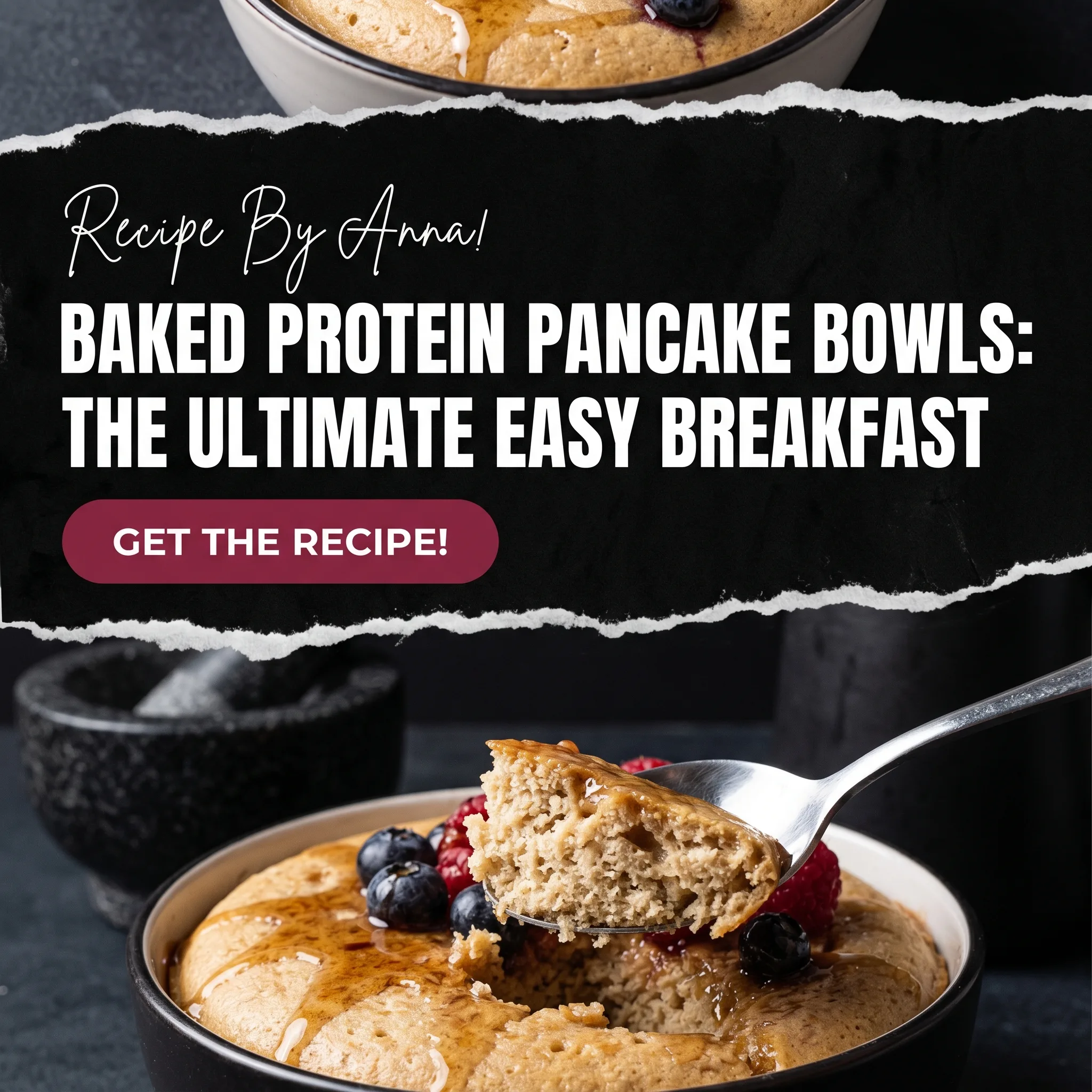 Baked Protein Pancake Bowls