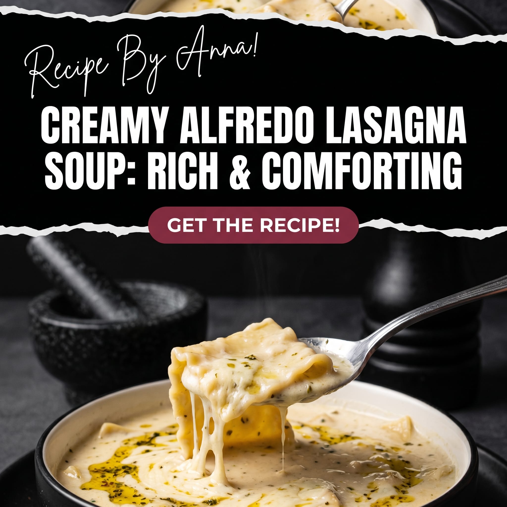 Creamy Alfredo Lasagna Soup
