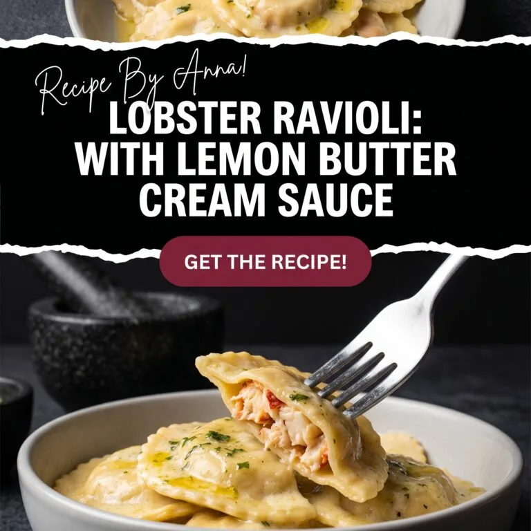 Lobster Ravioli with Lemon Butter Cream Sauce Lobster Ravioli with Lemon