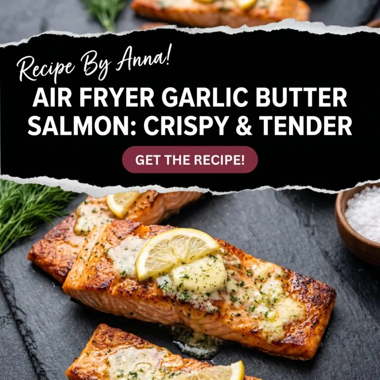 ย Easy Air Fryer Garlic Butter Salmon | Perfectly Crispy in Minutes Garlic Butter Salmon
