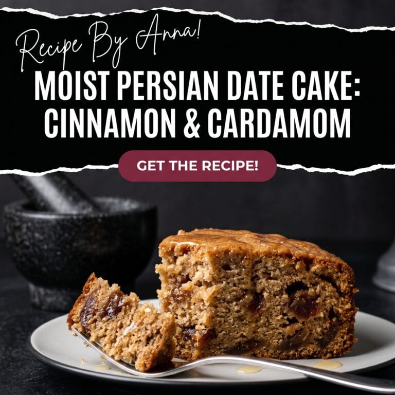 Moist Persian Date Cake | Cinnamon & Cardamom Recipe Persian Date Cake