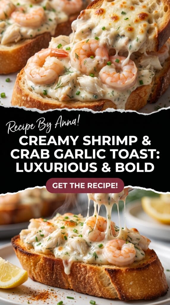 Creamy Shrimp & Crab Garlic Toast