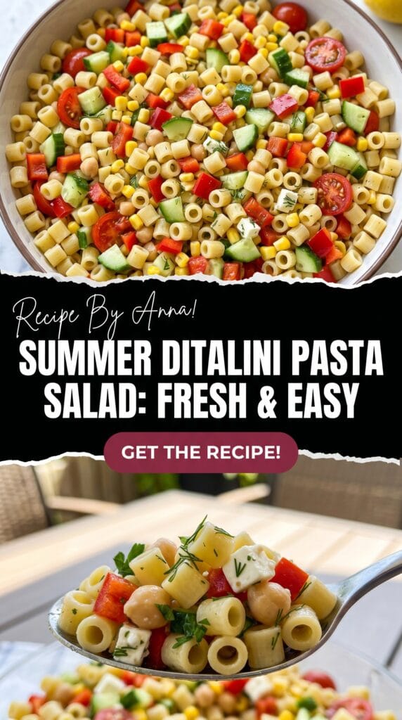Summer Ditalini Pasta Salad