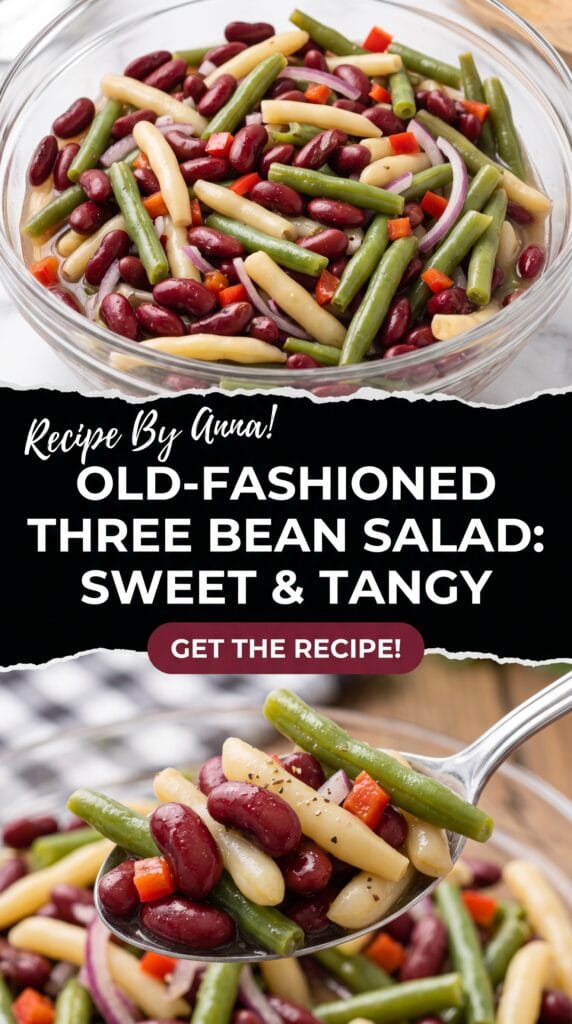 Old-Fashioned Three Bean Salad | Sweet & Tangy Classic
