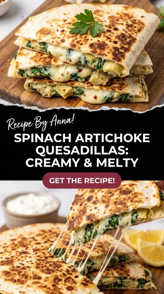 Spinach Artichoke Quesadillas