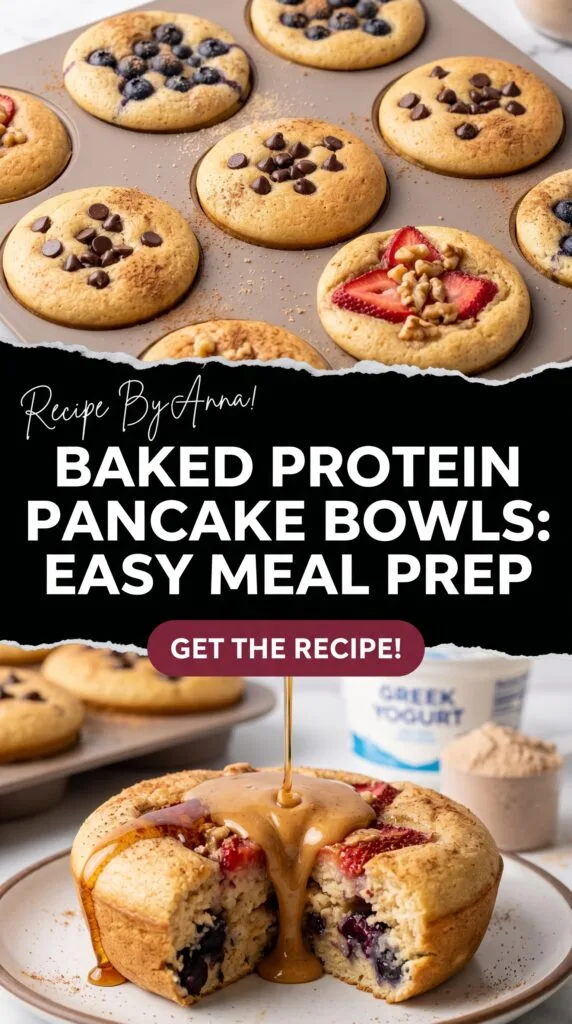 Baked Protein Pancake Bowls Baked Protein Pancake Bowls