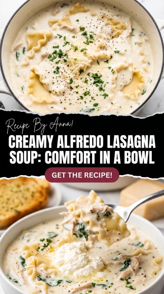 Creamy Alfredo Lasagna Soup 