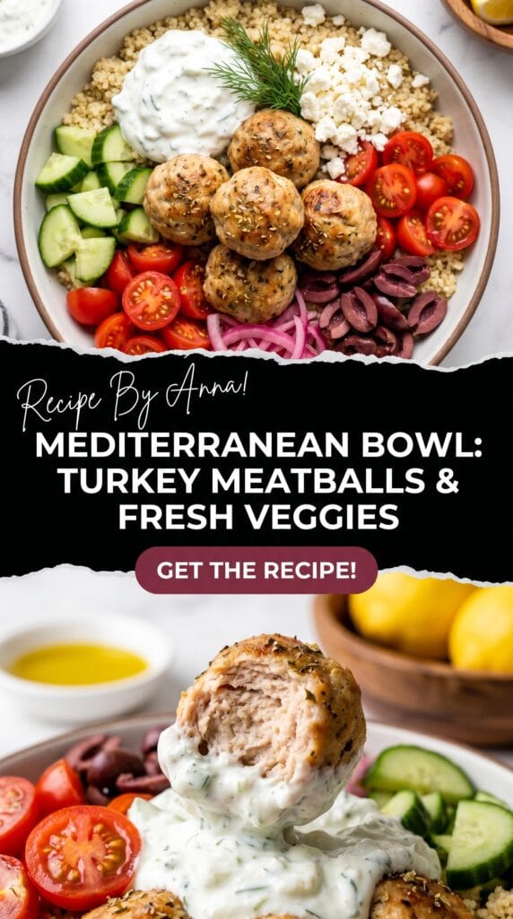 Mediterranean Bowl With Turkey Meatballs