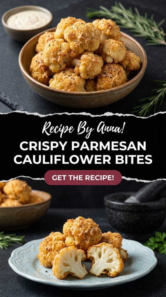 Crispy Parmesan Cauliflower Bites Recipe Crispy Parmesan Cauliflower Bites Recipe