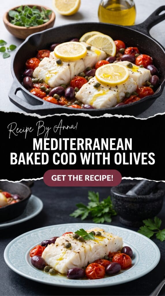 Baked Cod with Olives