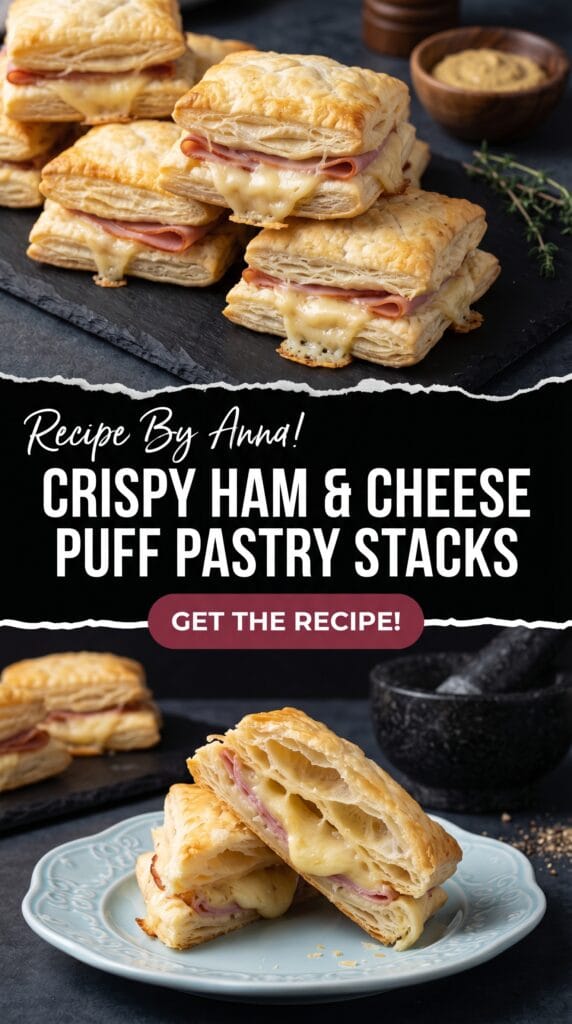 Crispy Ham & Cheese Puff Pastry Stacks Crispy Ham & Cheese Puff Pastry Stacks