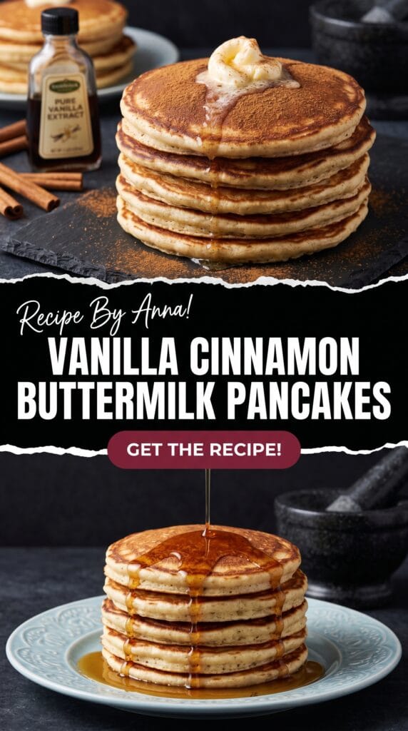 Vanilla Cinnamon Buttermilk Pancakes 