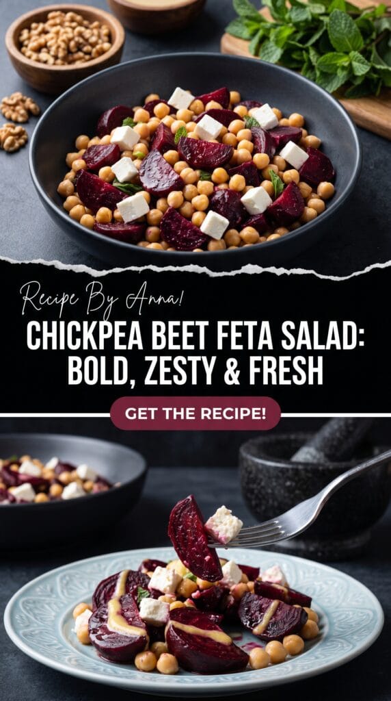 Refreshing Chickpea Beet Feta Salad 