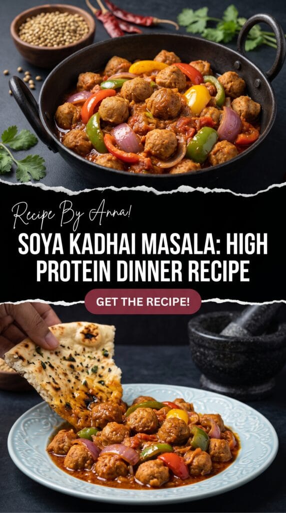 Soya Kadhai Masala | High Protein Dinner Recipe