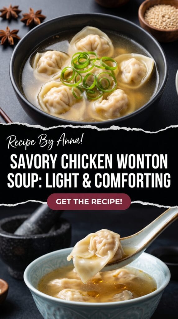Savory Chicken Wonton Soup