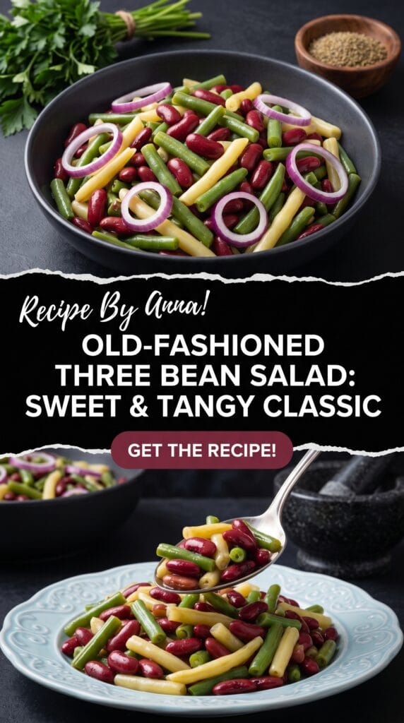 Old-Fashioned Three Bean Salad | Sweet & Tangy Classic