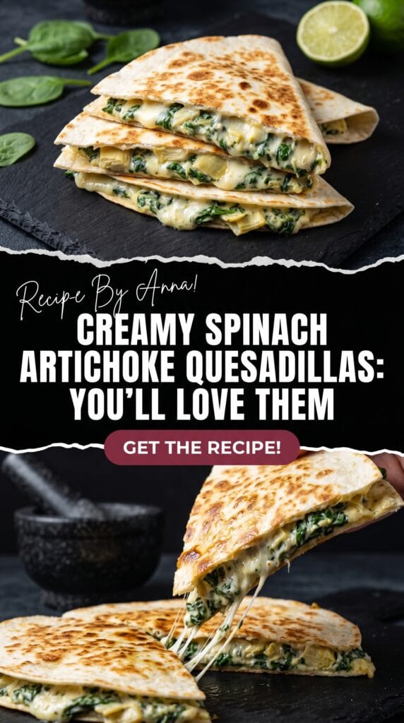 Spinach Artichoke Quesadillas