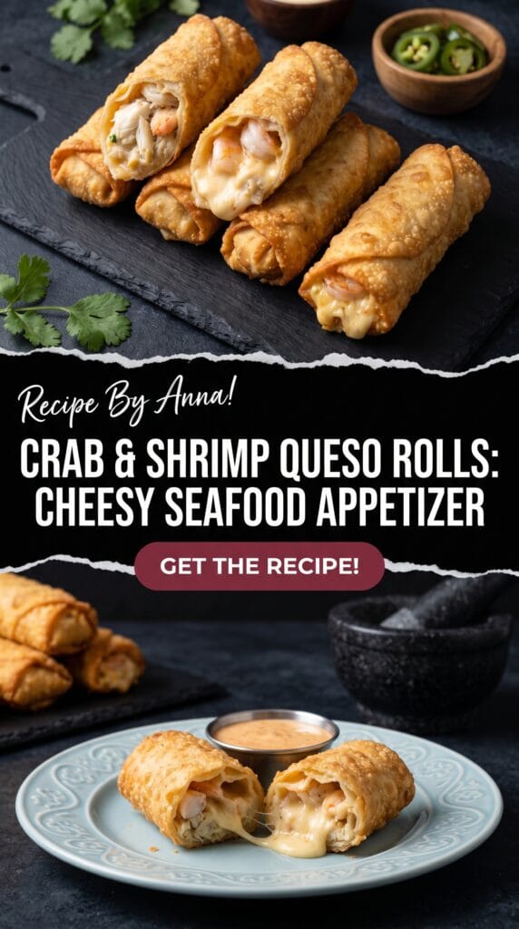 Crab & Shrimp Queso Rolls