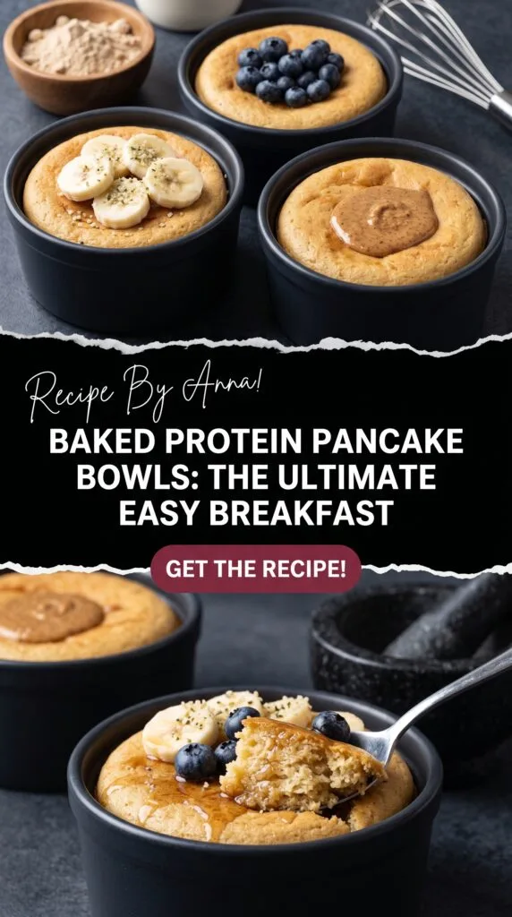 Baked Protein Pancake Bowls Baked Protein Pancake Bowls