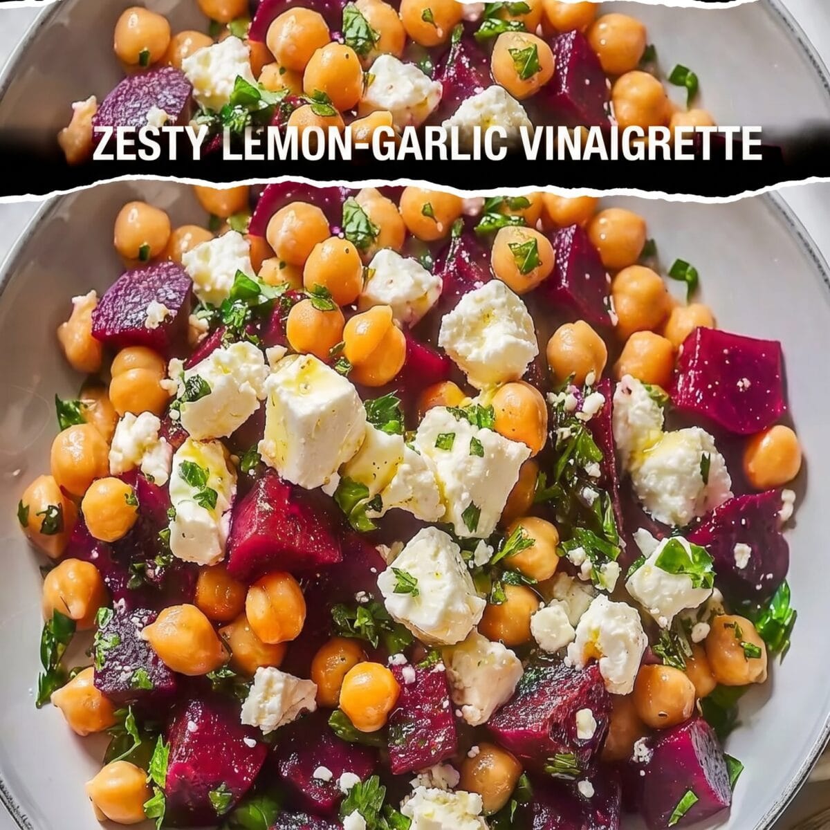 Refreshing Chickpea Beet Feta Salad