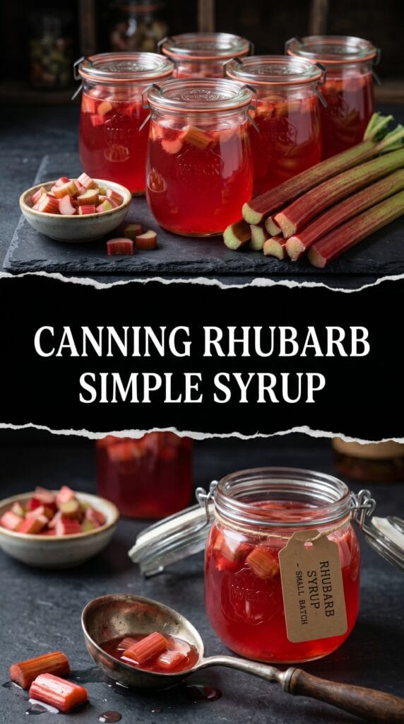 Canning Rhubarb Simple Syrup