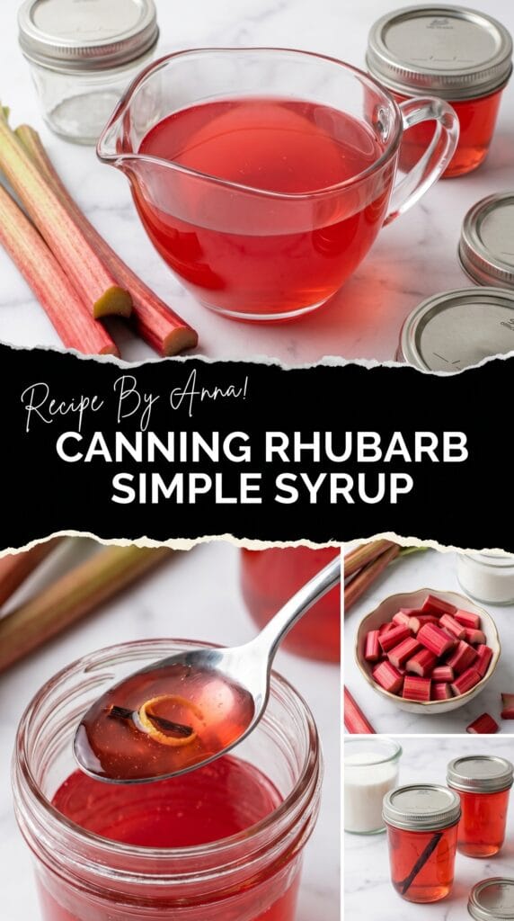 Canning Rhubarb Simple Syrup