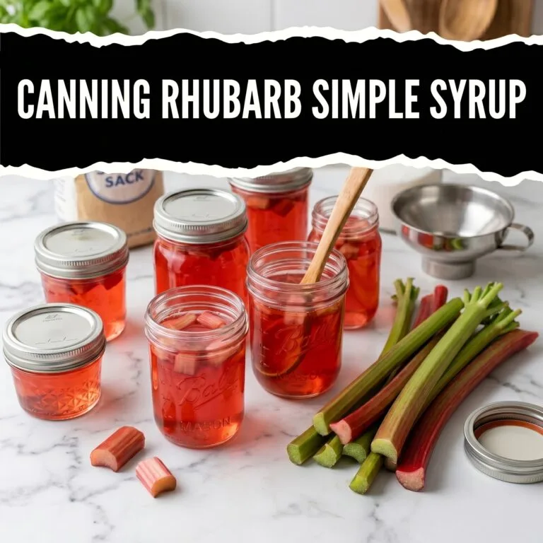 Canning Rhubarb Simple Syrup